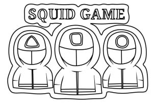 Squid game ausmalbilder 01