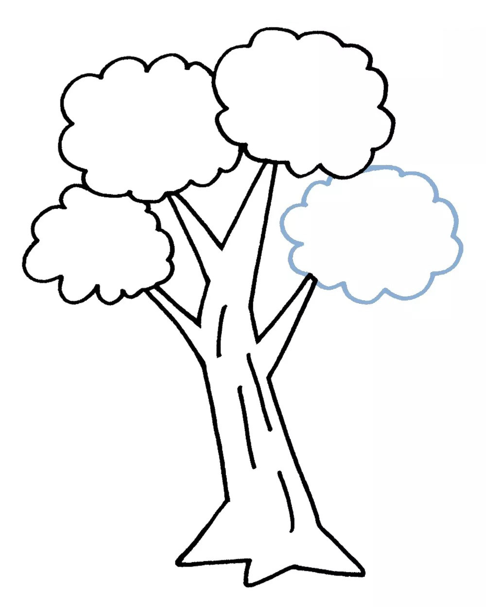 Baum zeichnen einfach - Schritt 9
