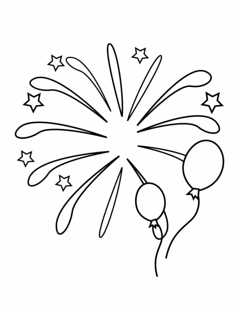 Free Printable Fireworks Coloring Pages For Kids