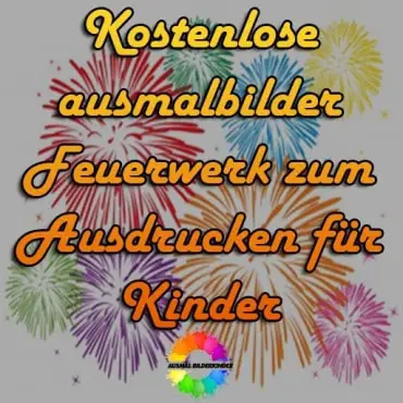 Kostenlose ausmalbilder Feuerwerk zum Ausdrucken