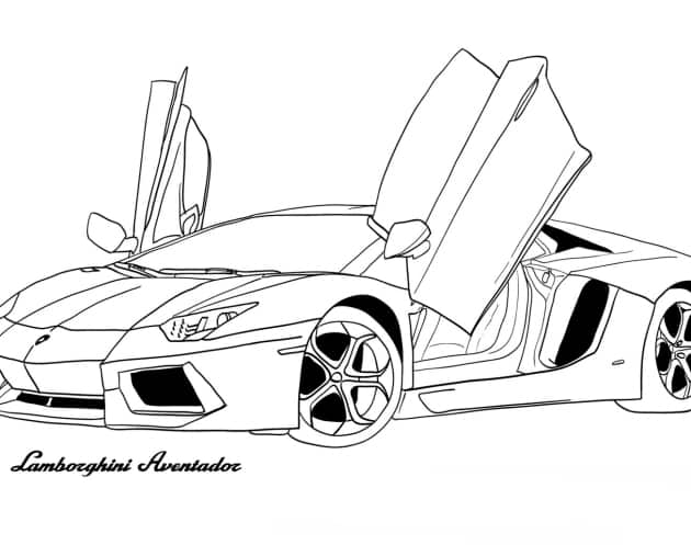 Lamborghini 14 ausmalbild