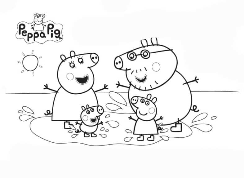 Peppa Pig Print coloring pages free for kids