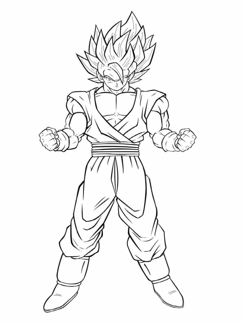 20+ Son Goku Free printable Ultra Instinct coloring pages