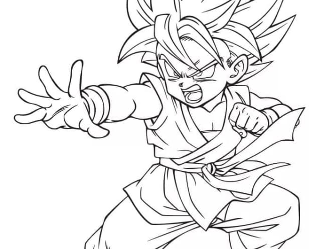 Son Goku ausmalbilder 20