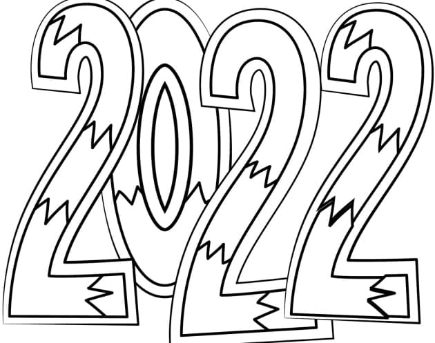 Ausmalbilder Frohes neues Jahr 2022 08