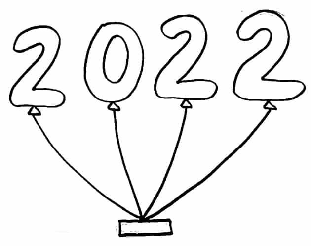 Ausmalbilder Frohes neues Jahr 2022 09