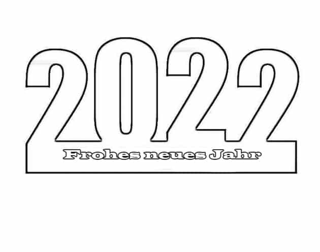 Ausmalbilder Frohes neues Jahr 2022 11