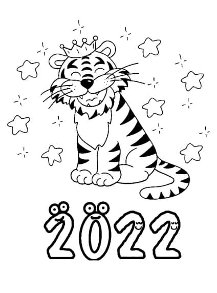Ausmalbilder Frohes neues Jahr 2022 17