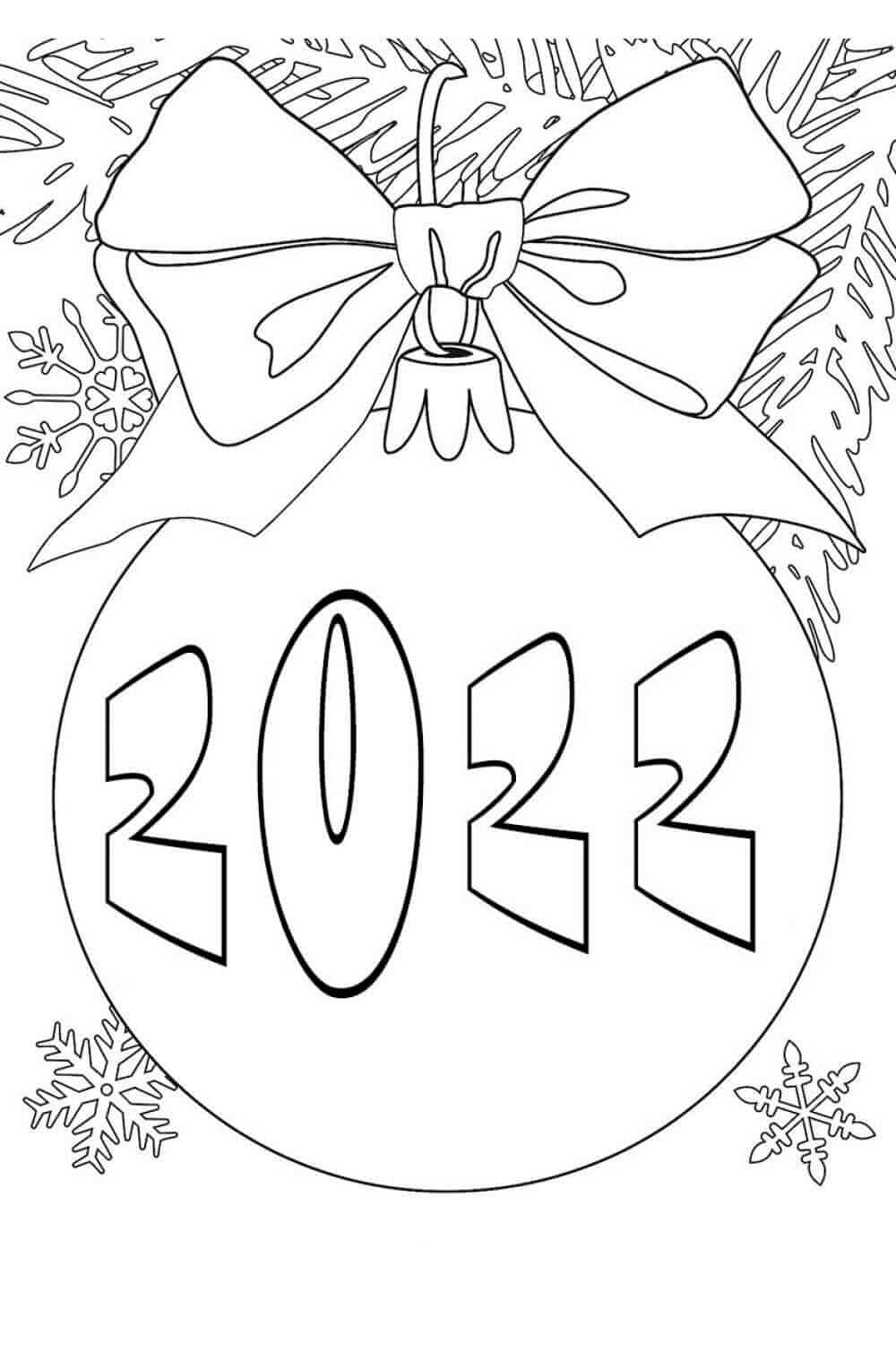 Ausmalbilder Frohes neues Jahr 2022 22