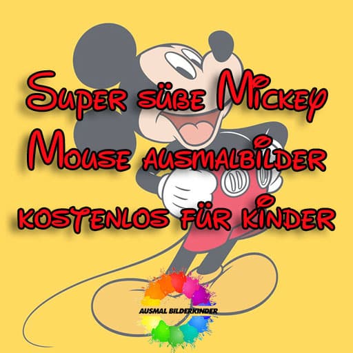 Super süße Mickey Mouse ausmalbilder kostenlos für kinder