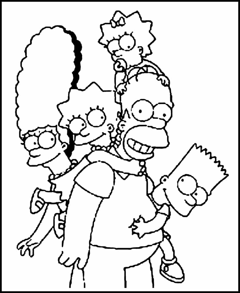 The Simpsons coloring pages: The Simpsons are over 30 years old