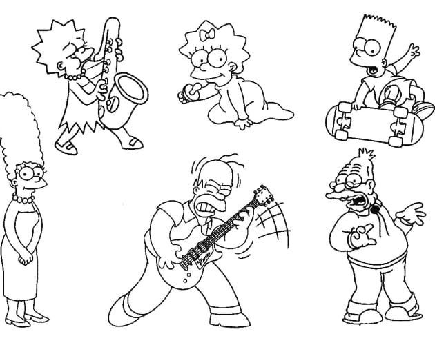 Simpsons ausmalbilder 10