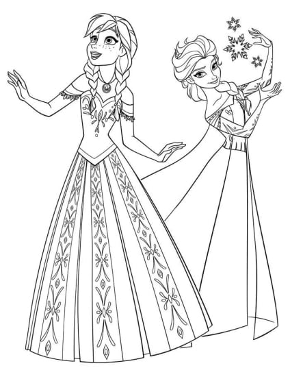 Anna und Elsa ausmalbilder 13