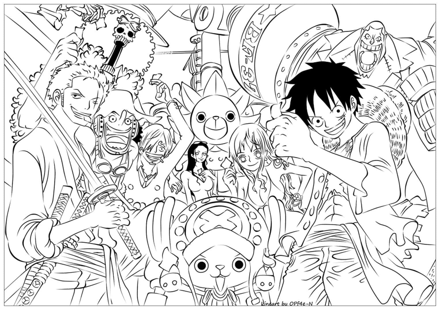 One Piece ausmalbilder 01