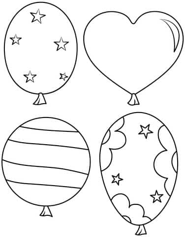 Luftballon ausmalbilder 17