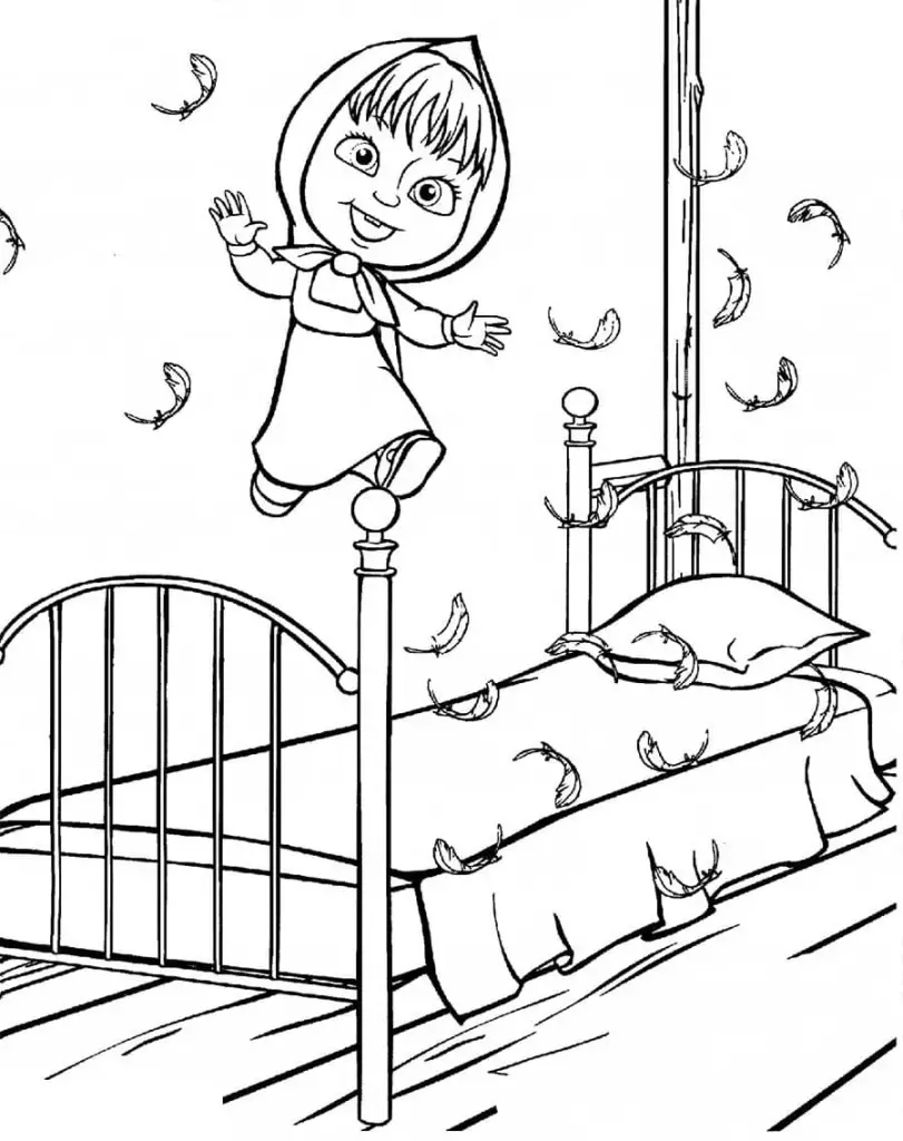 ausmalbilder mascha und der bär