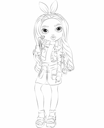 Rainbow High Skyler Bradshaw Coloring Pages Get Coloring