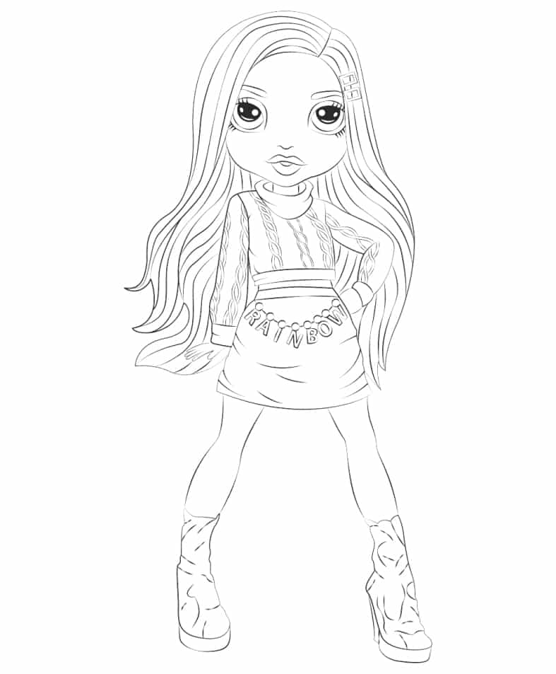 Rainbow High Dolls Free Coloring Pages