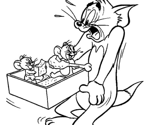 ausmalbilderkinder.de - Ausmalbilder Tom & Jerry 02