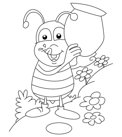 ausmalbilderkinder.de - Ausmalbilder Bienen 03