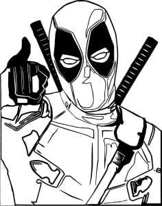 20+ Marvel Deadpool Free printable coloring pages