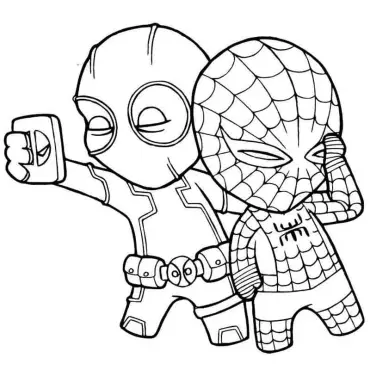 Marvel Deadpool Free printable coloring pages