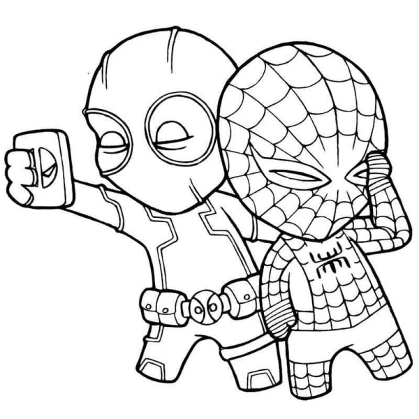 Marvel Deadpool Free printable coloring pages