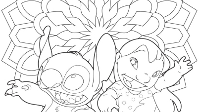 Stitch from Lilo and Stitch Coloring Page