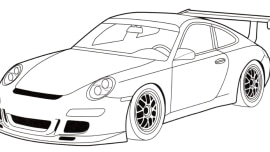 Porsche Free printable coloring pages - Many models