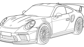 Porsche Free printable coloring pages - Many models