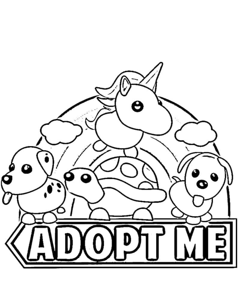 Ausmalbilder Adopt Me: Bring Your Favorite Pets to Life!