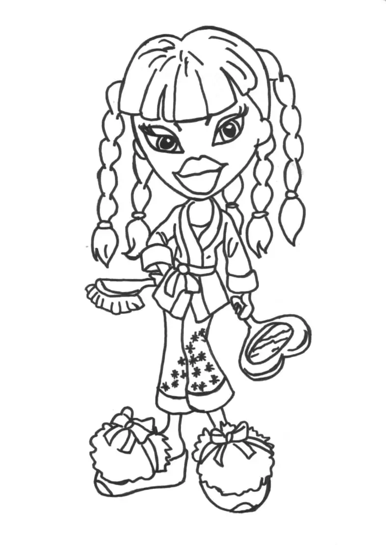 25+ Bratz Dibujos de muñecas para colorear para imprimir para que los