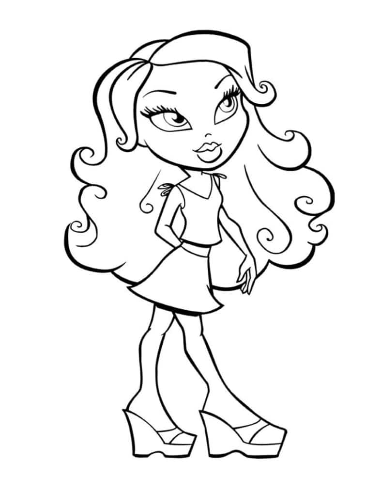 Bratz Dolls coloring pages to print for kids to color