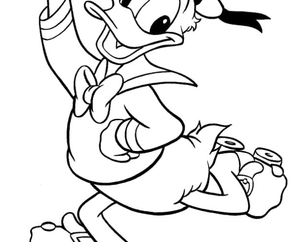 ausmalbilderkinder.de – Ausmalbilder Donald Duck 01