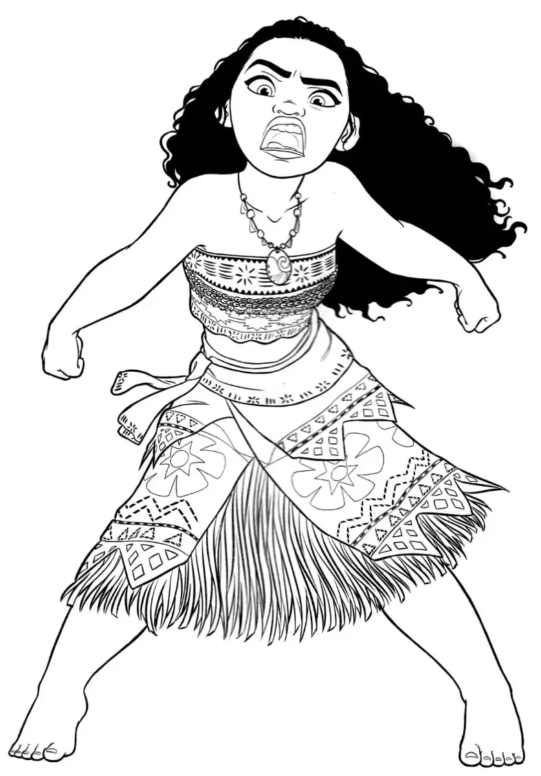 23+ Disney Moana coloring pages are cute for kids to color in