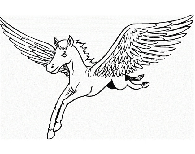ausmalbilderkinder.de – Ausmalbilder Pegasus 06