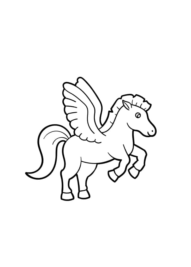 Pegasus coloring pages free for kids to choose from