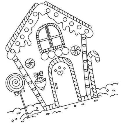ausmalbilder lebkuchenhaus