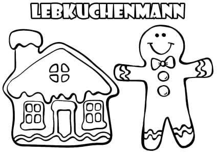 ausmalbilderkinder.de – Ausmalbilder Lebkuchenmann 01