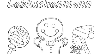 ausmalbilderkinder.de – Ausmalbilder Lebkuchenmann 02