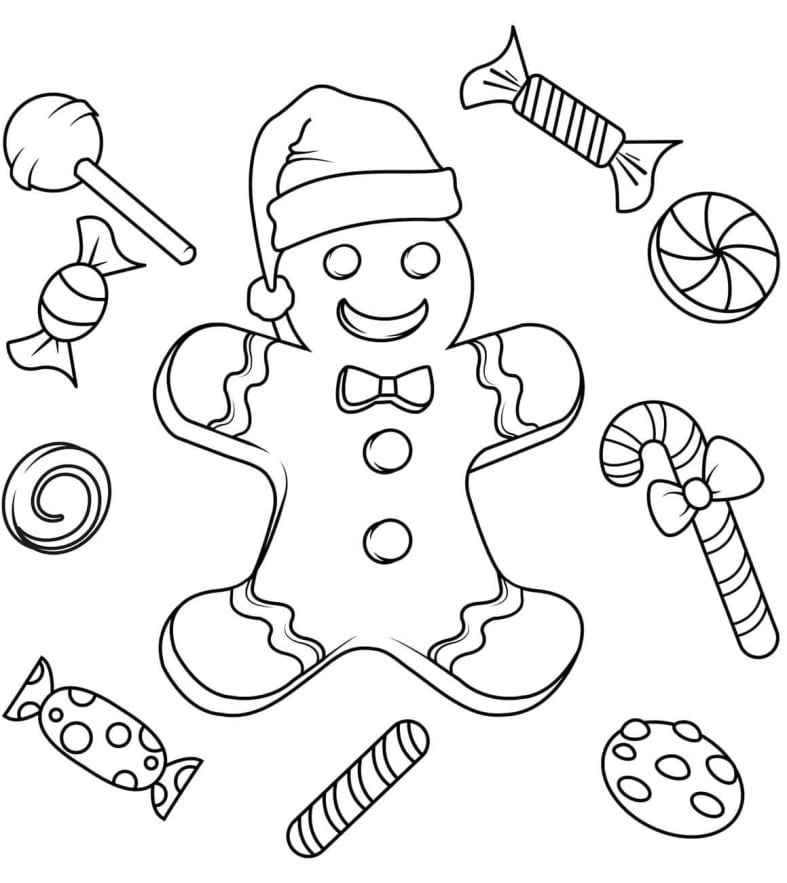 Lebkuchenmann Gingerbread Ausmalbilder Malvorlagen Ausdrucken ...
