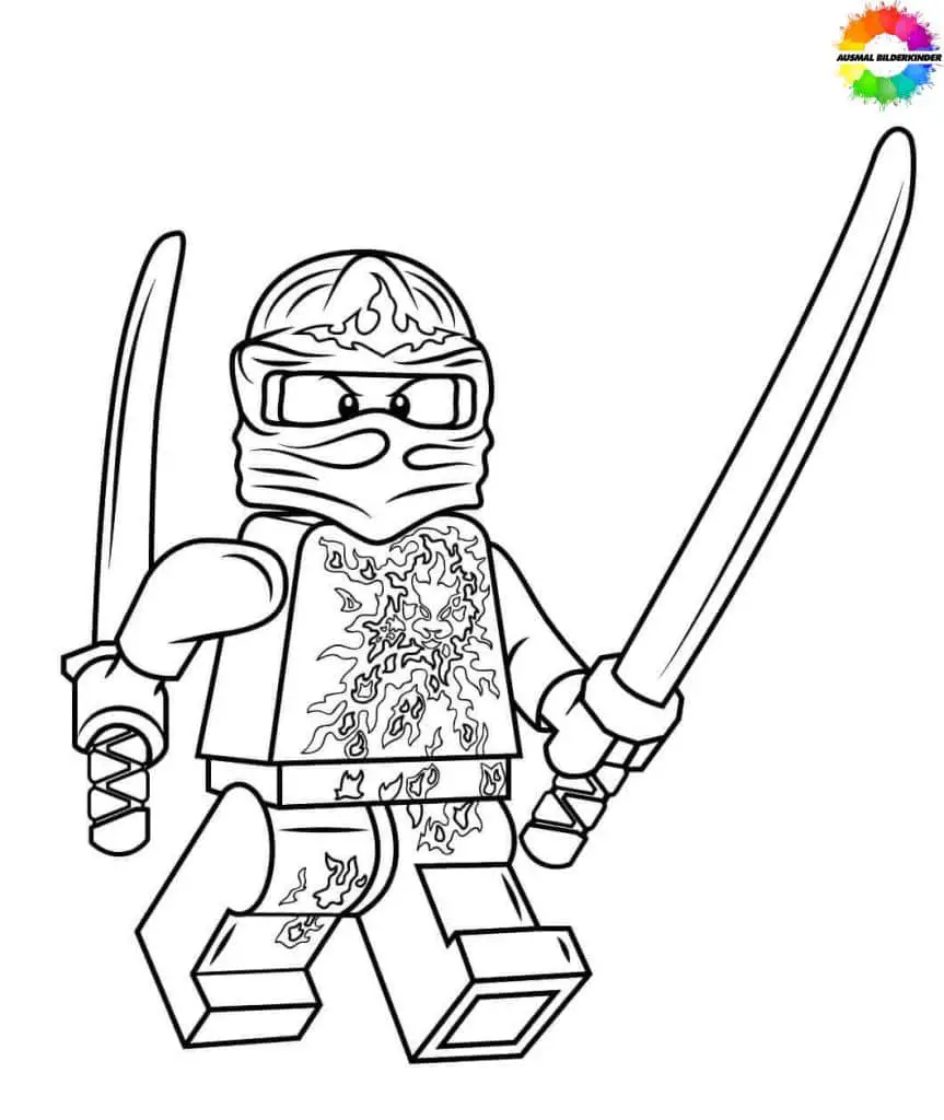  Lego Ninjago ausmalbilder kostenlos für kinder drucken Illustration 