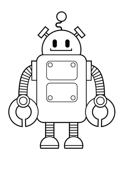 Robot coloring pages for kids who love technology