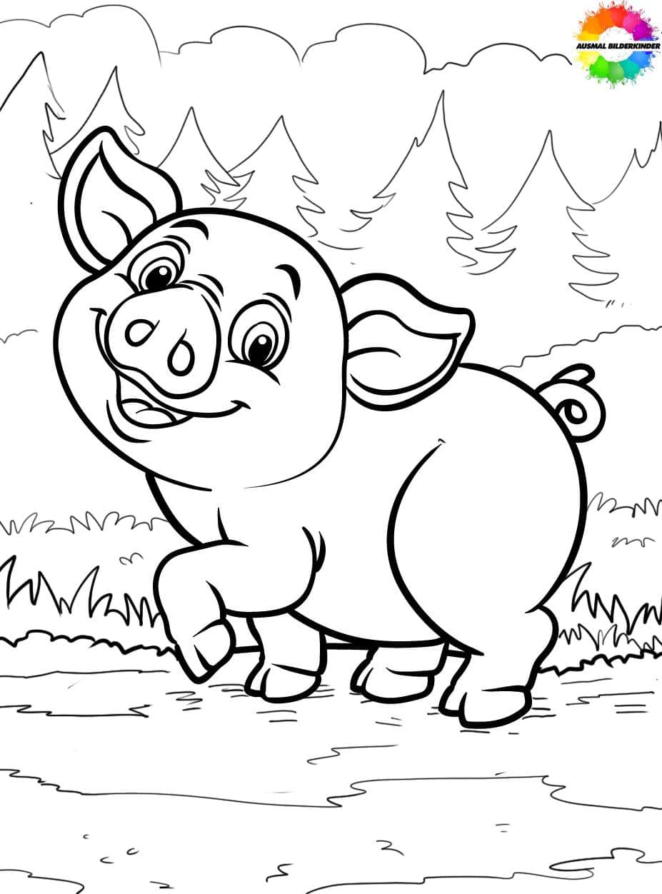 ausmalbilder schweinchen