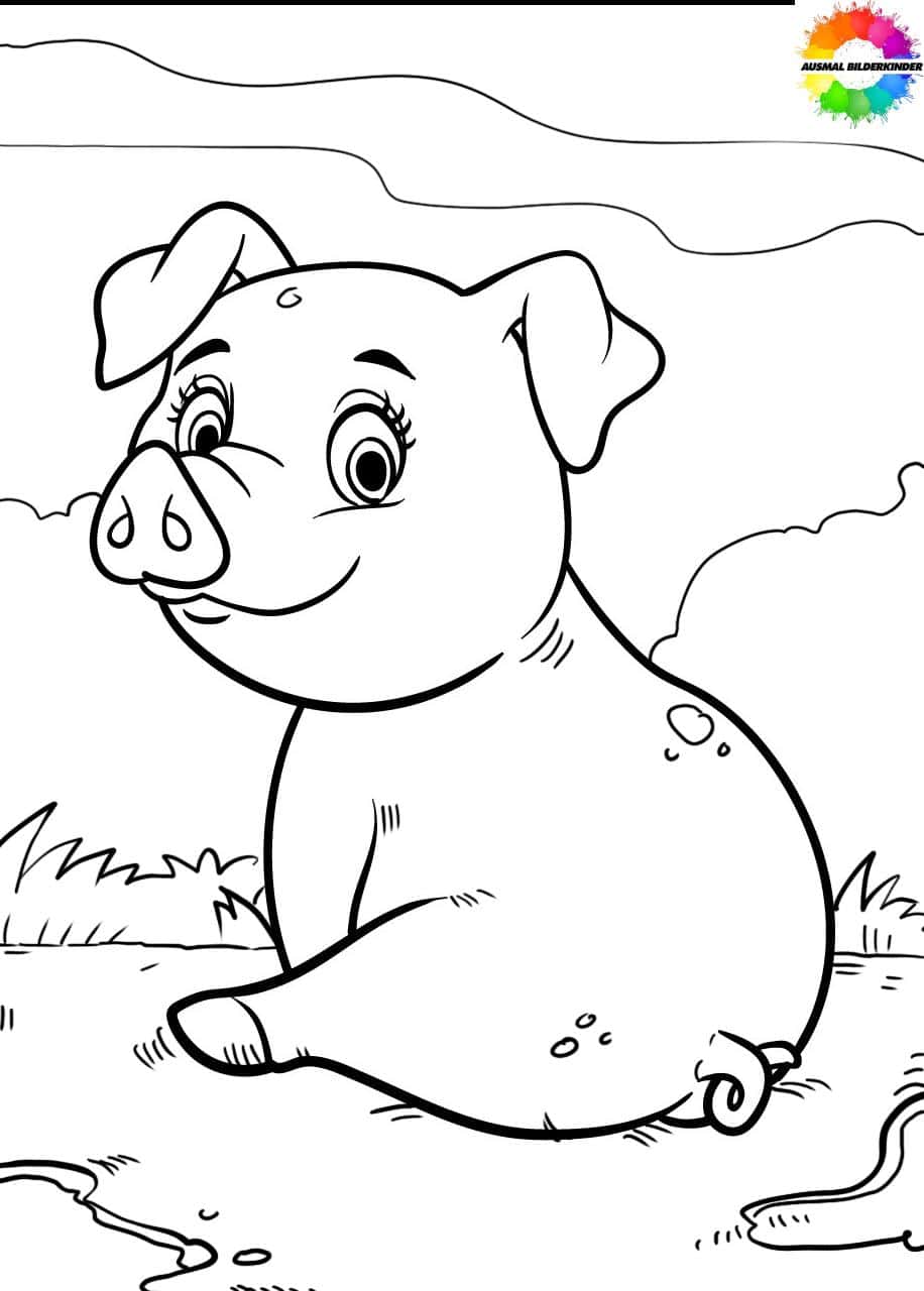 ausmalbilder schweinchen