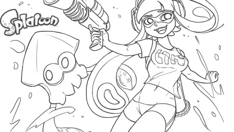 Splatoon Printable Coloring Pages For Children