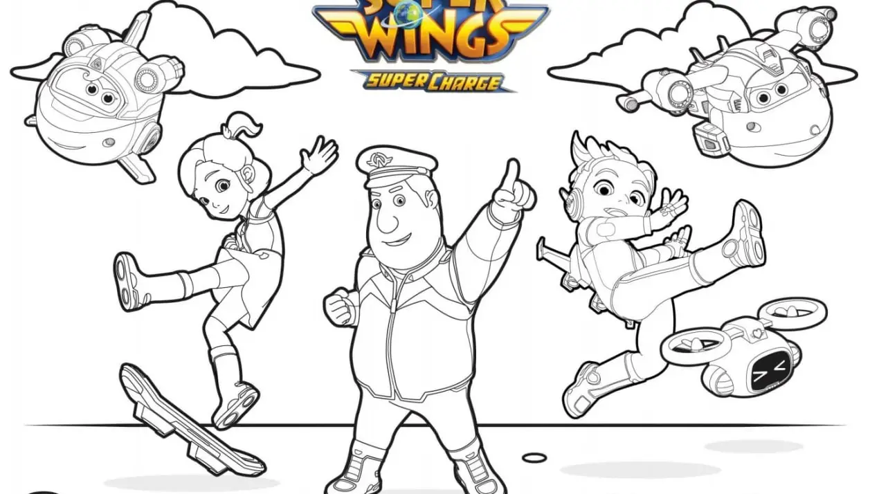 Super Wings ausmalbilder kostenlos zum ausdrucken jetzt