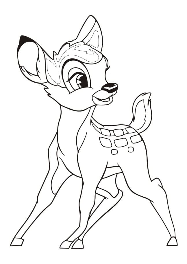 Bambi coloring pages - Super cute for Disney Fans