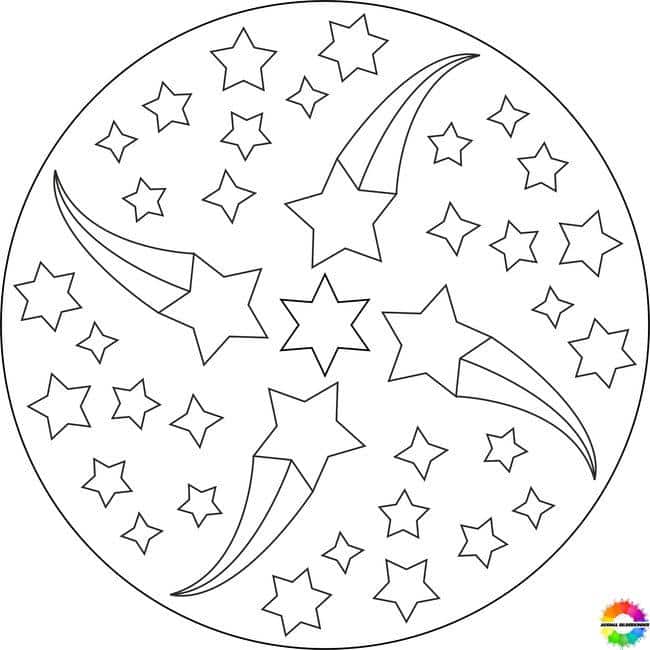 Mandala Coloring pages for children with many themes