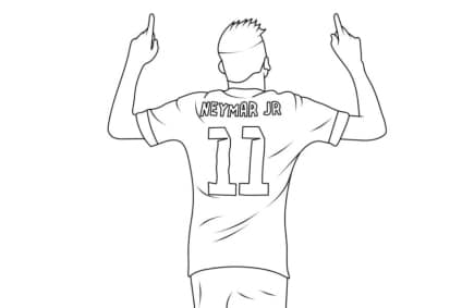 Learn How to Draw Neymar Jr Footballers Step by Step  Drawing Tutorials